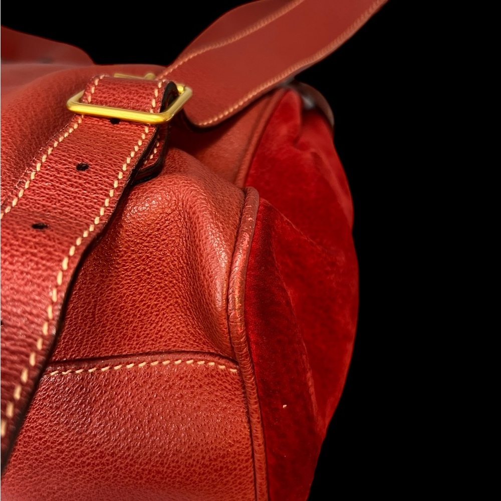 Gucci Scarlet Red Backpack with Gold Accents - Picture 10 of 13